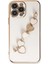 Apple iPhone 13 Pro Max Elegant Charm Case (Kalpli Zincirli Kılıf) Elegant Silicone Cover - Beyaz 5