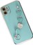 Apple iPhone 12 Elegant Charm Case (Kalpli Zincirli Kılıf) Elegant Silicone Cover - Su Yeşili 3