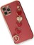 Apple iPhone 12 Pro Max Elegant Charm Case (Kalpli Zincirli Kılıf) Elegant Silicone Cover - Kırmızı 3