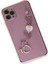 Apple iPhone 11 Pro Max Elegant Charm Case (Kalpli Zincirli Kılıf) Elegant Silicone Cover - Mor 2