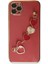 Apple iPhone 11 Pro Elegant Charm Case (Kalpli Zincirli Kılıf) Elegant Silicone Cover - Kırmızı 2