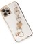 Apple iPhone 12 Pro Elegant Charm Case (Kalpli Zincirli Kılıf) Elegant Silicone Cover - Beyaz 3