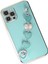 Apple iPhone 12 Pro Elegant Charm Case (Kalpli Zincirli Kılıf) Elegant Silicone Cover - Su Yeşili 2