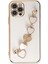 Apple iPhone 12 Pro Max Elegant Charm Case (Kalpli Zincirli Kılıf) Elegant Silicone Cover - Beyaz 2