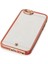 Apple iPhone 6 Elegant Liva Lens Kapak – (Şeffaf Gövde, Altın Çerçeveli Kamera Koruma) - Kırmızı 4