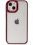 Apple iPhone 14 Plus Elegant Clear Case (Şeffaf Kılıf) - Stylish Protective Cover - Kırmızı 2