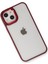 Apple iPhone 14 Plus Elegant Clear Case (Şeffaf Kılıf) - Stylish Protective Cover - Kırmızı 3