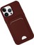 Apple iPhone 14 Pro Kılıf Card Flex Kılıf (Kartlıklı) - Bordo 2