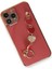 Apple iPhone 14 Pro Max Elegant Charm Case (Kalpli Zincirli Kılıf) Elegant Silicone Cover - Kırmızı 3