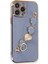 Apple iPhone 14 Pro Elegant Charm Case (Kalpli Zincirli Kılıf) Elegant Silicone Cover - Gri 1