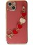 Apple iPhone 14 Elegant Charm Case (Kalpli Zincirli Kılıf) Elegant Silicone Cover - Kırmızı 5