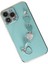 Apple iPhone 14 Pro Elegant Charm Case (Kalpli Zincirli Kılıf) Elegant Silicone Cover - Su Yeşili 3