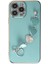 Apple iPhone 14 Pro Elegant Charm Case (Kalpli Zincirli Kılıf) Elegant Silicone Cover - Su Yeşili 5