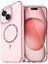 Apple iPhone 15 Crystal Magsafe Kapak – Slim, Zarif & Hafif Tasarım - Pembe 1