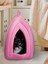 Be Active Polar Kedi ve Köpek Yatağı Siyah Renk Pkedi Magrası Polar Kedi ve Köpek Yatağı Kırmızı 3
