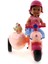 Cute Doll Mini Bebek ve Köpekli Pembe Motorsiklet 3