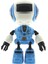 Dekoratif Sesli Işıklı Mini Sevimli Mavi Robot 5