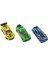 Die Cast Metal 3'lü Yarış Arabaları Yeşil Araçlı 4