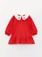 Linalin By Pelin Akil Kırmızı Bebe Yaka Kız Bebek Elbise 3