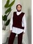 Venüs Üçlü Triko Takım Bordo 3
