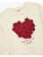 Kız Bebek Şardonlu Uzun Kollu Bisiklet Yaka Kalp Baskılı Çiçek Aplikeli Pamuklu Sweatshirt (Aw 378) 3
