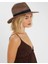 Chocolate Fedora Hasır Şapka 4