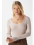 Kadın Heat Lux Touch U Yaka Bej Uzun Kol Soft Bluz 1