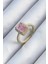 Pirinç Gold Renk Pembe Zirkon Taşlı Kadın Yüzük - PRT3500EB00826 1