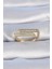 Pirinç Gold Renk Zirkon Taşlı Beyaz Sedef Detay Kadın Yüzük - PRT3500EB06139 1
