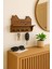 Home Sweet Home Duvar Anahtarlık – 25 Cm, 5 Kancalı, Raflı (Siyah) 1
