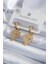 316L Çelik Gold Renk Kalp Model Kelebek Işleme Kadın Küpe - PRT3500EB00673 1