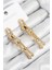 316L Çelik Sallantılı Tifany Model Gold Renk Kadın Küpe - PRT3500EB08702 1