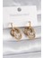 316L Çelik Gold Renk Zirkon Taşlı Halka Model Kadın Küpe - PRT3500EB02603 1