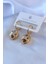316L Çelik Gold Renk Zirkon Taş Detay Kadın Küpe - PRT3500EB00601 1