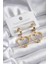 316L Çelik Gold Renk Kalp Model Zirkon Taş Detay Kadın Küpe - PRT3500EB00746 1