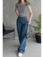 Sırtı Fiyonk Bağlamalı Çizgi Detaylı Crop Bluz 3