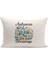 Sonbahar Ekose Serisi Çift Tarafı Baskılı Kırlent Kılıfı (Halloween Autumn Cushion Cover) 2
