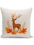 Sonbahar Ekose Serisi Çift Tarafı Baskılı Kırlent Kılıfı (Halloween Autumn Cushion Cover) 1