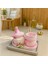 Pembe Mermer Desenli Dekoratif Set – Şekerlik, Kapaklı Kutu & Beton Tepsi 1
