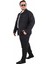 Mocgrande Erkek Büyük Beden Çift Cep Kapaklı Eşofman Takım TK25605 Sıyah 3