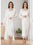 Dvina Effortt Lohusa Sabahlıklı Gecelik Takımı Ekru - 3041 1