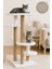Büyük Boy | 117 cm Çok Katlı Kedi Tırmalama Tahtası | Beyaz Renk | Peluş Kaplama | Modern Tasarım | Kediler Için Oyun, Tırmalama, Dinlenme ve Yatak Alanı Sunan Dayanıklı ve Şık Kedi Mobilyası 1