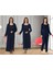 Dvina Effortt Lohusa 4'lü Set - Sabahlık/pijama Takımı/gecelik Lacivert - 3046 1