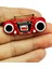 Retro Kırmızı Boombox Radyo Tasarım Broş – Vintage Müzik Severler Için Şık Aksesuar 1