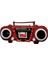 Retro Kırmızı Boombox Radyo Tasarım Broş – Vintage Müzik Severler Için Şık Aksesuar 3