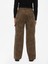 Kadın Kahverengi Mid Rise '90s Loose Leopar Desenli Kargo Jean Pantolon 12