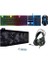 Kablolu USB Gaming Oyuncu Klavye Mouse Set Reinbow + Dünya Desenli Mousepad + Oyuncu Kulaklığı 1