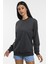 Süperlife Kadın Bisiklet Yaka Regular Kalıp Ince Pamuklu Sweatshirt SPR21K30 1