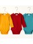 3'lü Unisex Renkli Body Seti 0-3AY,3-6AY 1