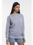 Süperlife Kadın Bisiklet Yaka Regular Kalıp Ince Pamuklu Sweatshirt SPR21K30 4